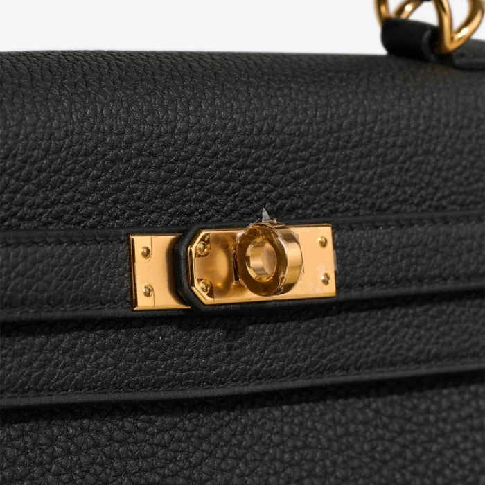 High-End Hermès Inspired Kelly 25 Togo Black GHW - Direct Luxury Fashion - Image 7