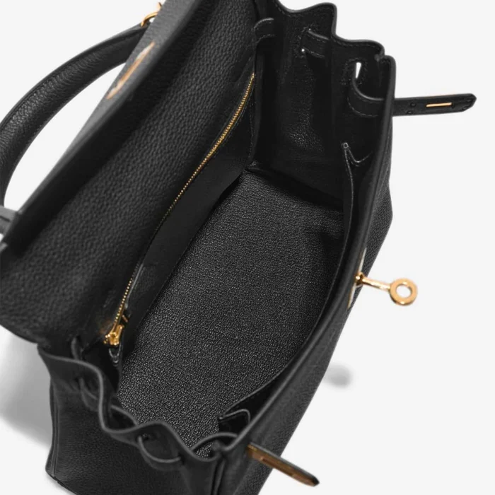 High-End Hermès Inspired Kelly 25 Togo Black GHW - Direct Luxury Fashion - Image 5