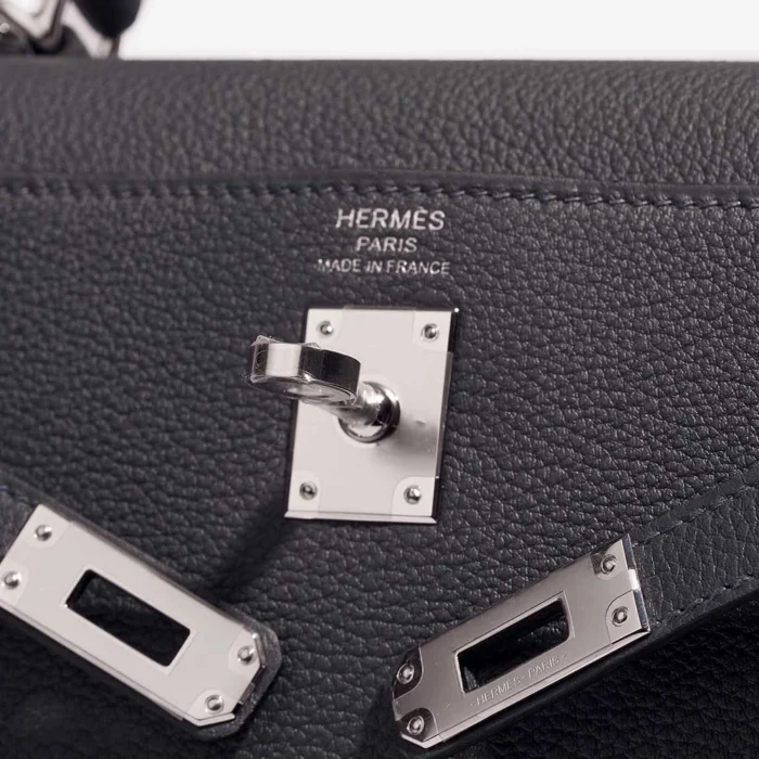 High-End Hermès Inspired Kelly 25 Togo Gris Misty PHW - Direct Luxury Fashion - Image 6