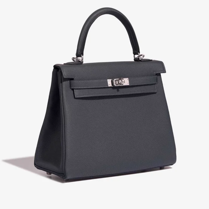 High-End Hermès Inspired Kelly 25 Togo Gris Misty PHW - Direct Luxury Fashion - Image 4