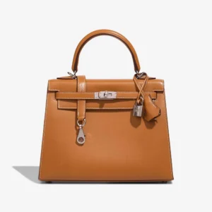 High-End Hermès Inspired Kelly 25 Veau Butler Sable Naturel PHW - Direct Luxury Fashion