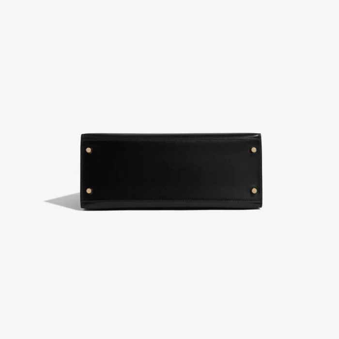 High-End Hermès Inspired Kelly 28 Box Black GHW - Direct Luxury Fashion - Image 3