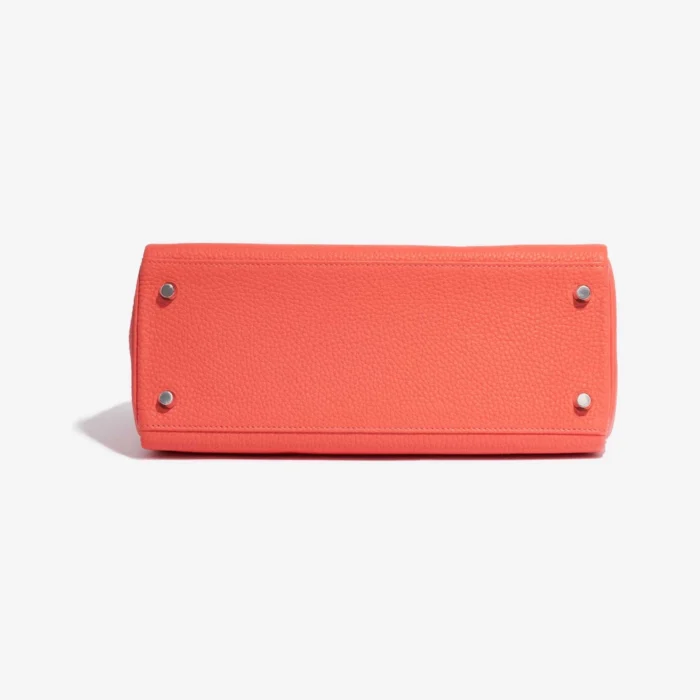 High-End Hermès Inspired Kelly 28 Clemence Rose Texas PHW - Direct Luxury Fashion - Image 3
