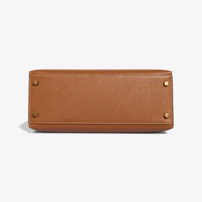 High-End Hermès Inspired Kelly 28 Courchevel Gold GHW - Direct Luxury Fashion - Image 3