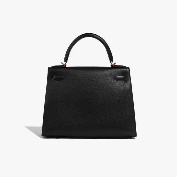 High-End Hermès Inspired Kelly 28 Epsom Black GHW - Direct Luxury Fashion - Image 2