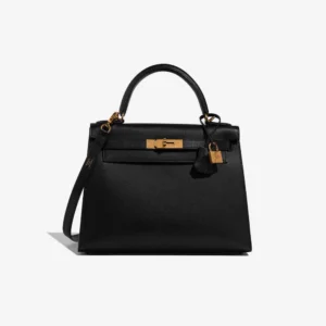 Luxury Hermès Inspired Kelly 28 Black GHW | Direct Fashion