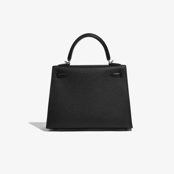 High-End Hermès Inspired Kelly 28 Epsom Black PHW - Direct Luxury Fashion - Image 2