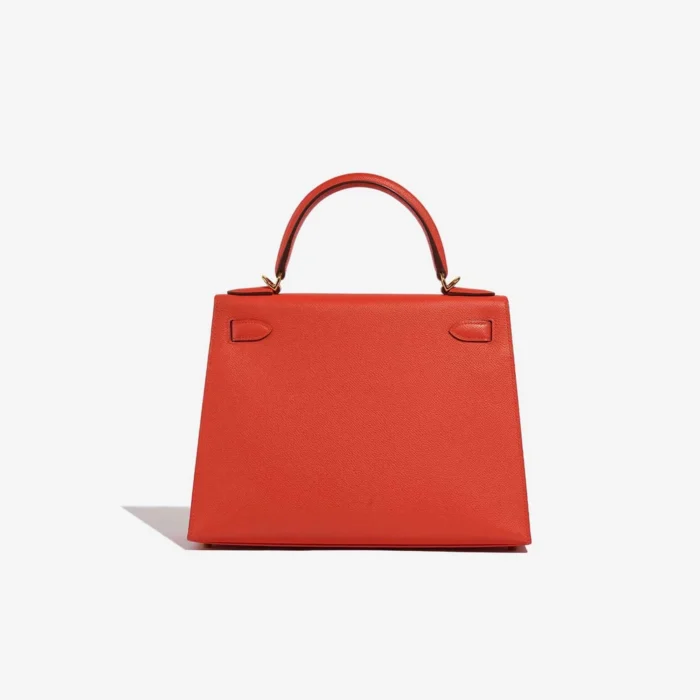 High-End Hermès Inspired Kelly 28 Epsom Capucine GHW - Direct Luxury Fashion - Image 2