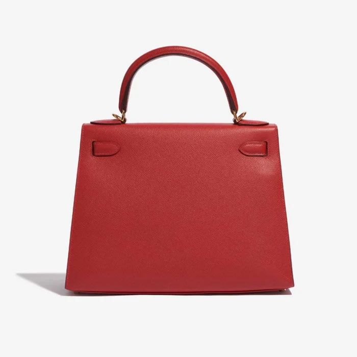 High-End Hermès Inspired Kelly 28 Epsom Rouge Casaque GHW - Direct Luxury Fashion - Image 2