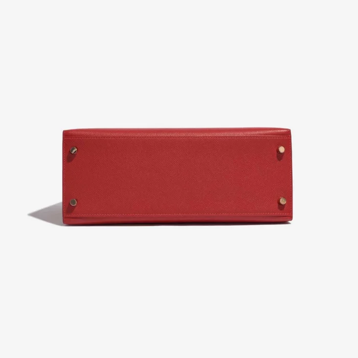 High-End Hermès Inspired Kelly 28 Epsom Rouge Casaque GHW - Direct Luxury Fashion - Image 3