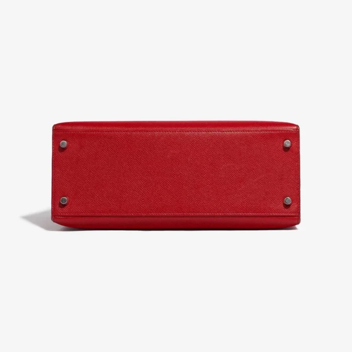 High-End Hermès Inspired Kelly 28 Epsom Rouge Vif PHW - Direct Luxury Fashion - Image 3