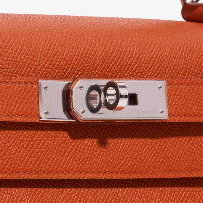 High-End Hermès Inspired Kelly 28 Epsom Terre Battue PHW - Direct Luxury Fashion - Image 7