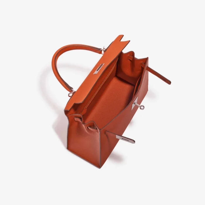 High-End Hermès Inspired Kelly 28 Epsom Terre Battue PHW - Direct Luxury Fashion - Image 5
