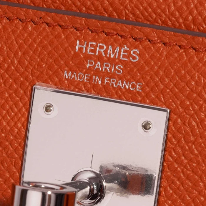 High-End Hermès Inspired Kelly 28 Epsom Terre Battue PHW - Direct Luxury Fashion - Image 6