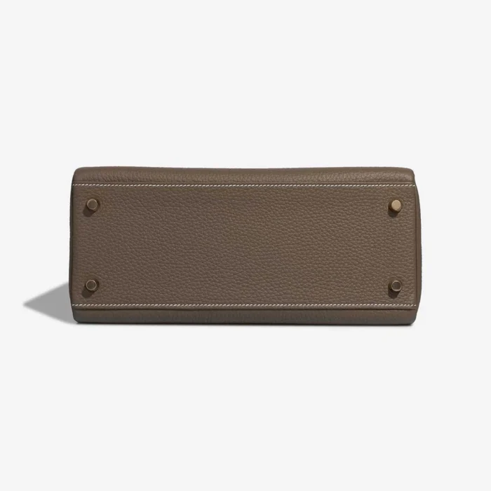 High-End Hermès Inspired Kelly 28 Taurillon Clemence Etoupe GHW - Direct Luxury Fashion - Image 3
