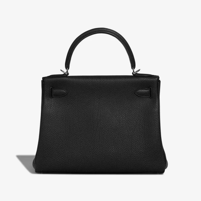 High-End Hermès Inspired Kelly 28 Togo Black PHW - Direct Luxury Fashion - Image 2