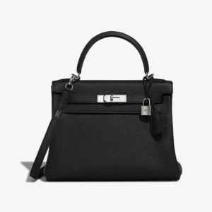 High-End Hermès Inspired Kelly 28 Togo Black PHW - Direct Luxury Fashion
