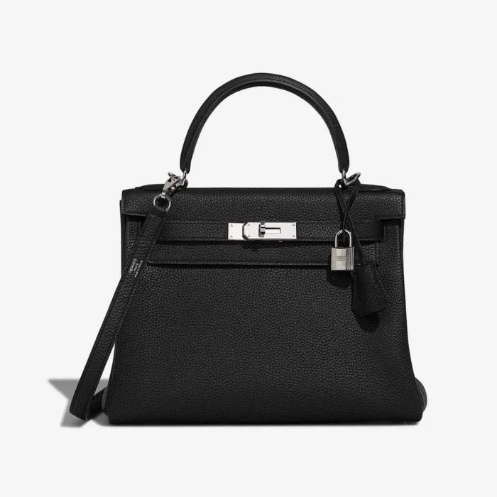 High-End Hermès Inspired Kelly 28 Togo Black PHW - Direct Luxury Fashion