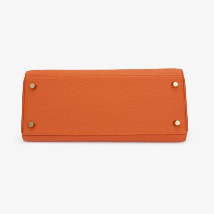 High-End Hermès Inspired Kelly 28 Togo Feu GHW - Direct Luxury Fashion - Image 3