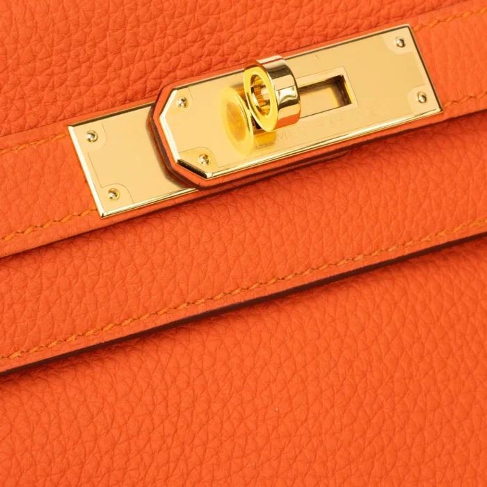 High-End Hermès Inspired Kelly 28 Togo Feu GHW - Direct Luxury Fashion - Image 7