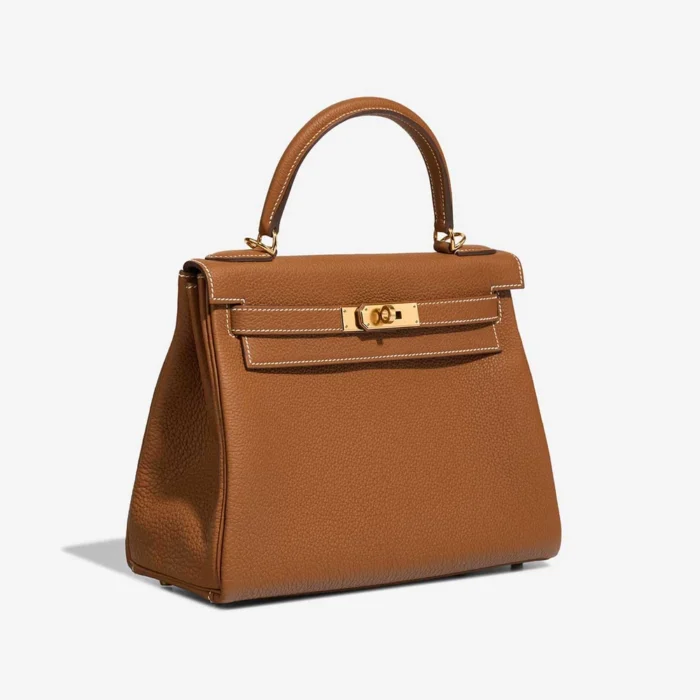 High-End Hermès Inspired Kelly 28 Togo Gold GHW - Direct Luxury Fashion - Image 4