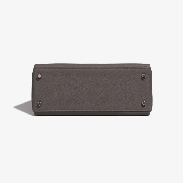 High-End Hermès Inspired Kelly 28 Togo Gris Meyer PHW - Direct Luxury Fashion - Image 3