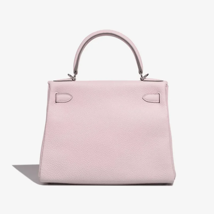 High-End Hermès Inspired Kelly 28 Togo Mauve Pale PHW - Direct Luxury Fashion - Image 2