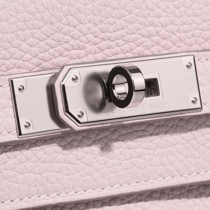 High-End Hermès Inspired Kelly 28 Togo Mauve Pale PHW - Direct Luxury Fashion - Image 6