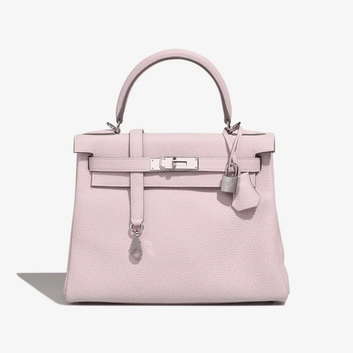 High-End Hermès Inspired Kelly 28 Togo Mauve Pale PHW – Direct Luxury Fashion