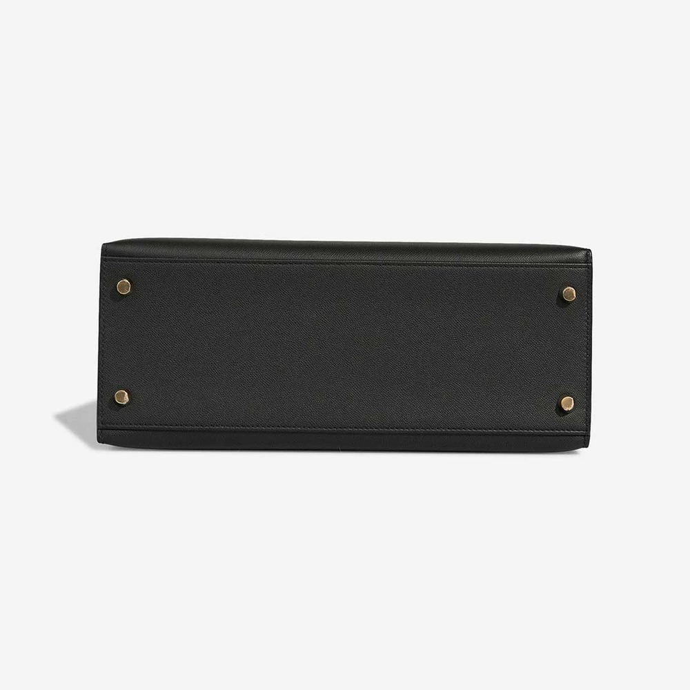 High-End Hermès Inspired Kelly 28 Veau Madame Black GHW - Direct Luxury Fashion - Image 3