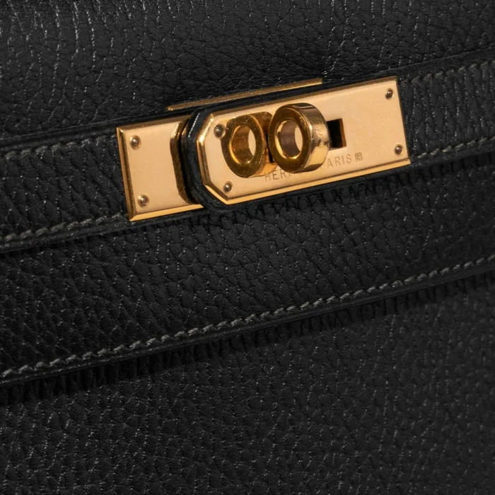 High-End Hermès Inspired Kelly 32 Ardennes Black GHW - Direct Luxury Fashion - Image 7