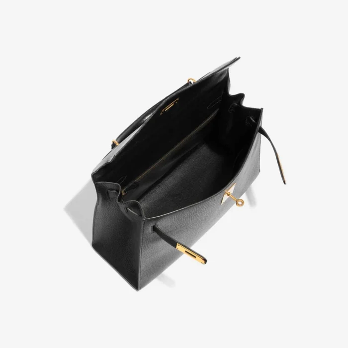 High-End Hermès Inspired Kelly 32 Ardennes Black GHW - Direct Luxury Fashion - Image 5