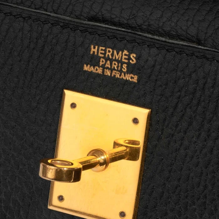High-End Hermès Inspired Kelly 32 Ardennes Black GHW - Direct Luxury Fashion - Image 6