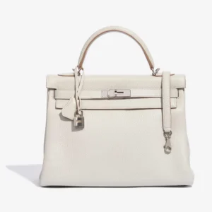 High-End Hermès Inspired Kelly 32 Clemence Gris Perle PHW – DLF