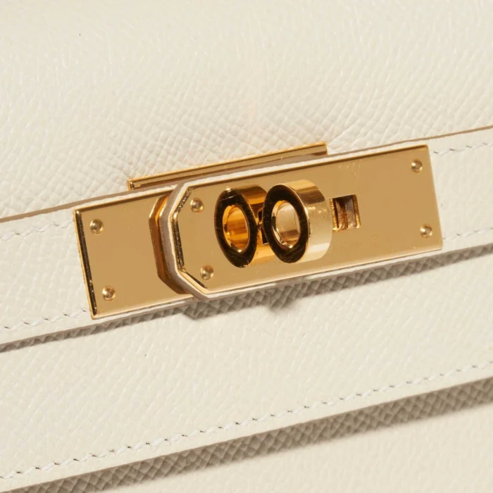 High-End Hermès Inspired Kelly 32 Epsom Craie GHW - Direct Luxury Fashion - Image 7