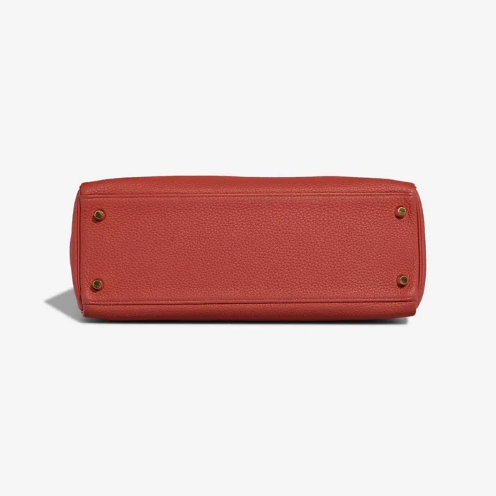 High-End Hermès Inspired Kelly 32 Togo Rouge de Coeur GHW - Direct Luxury Fashion - Image 2