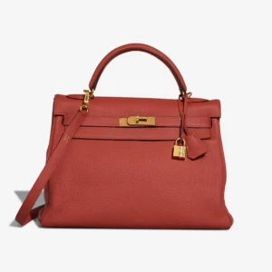 High-End Hermès Inspired Kelly 32 Togo Rouge de Coeur GHW - Direct Luxury Fashion