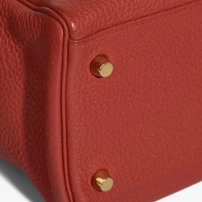 High-End Hermès Inspired Kelly 32 Togo Rouge de Coeur GHW - Direct Luxury Fashion - Image 4