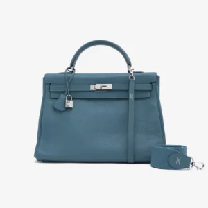 High-End Hermès Inspired Kelly 35 Clemence Colvert PHW | DLF