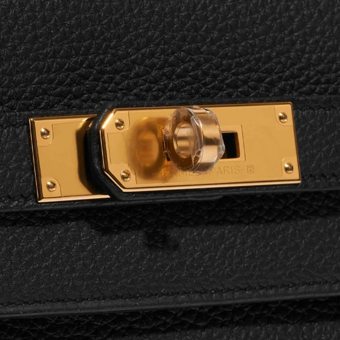 High-End Hermès Inspired Kelly 35 Togo Black GHW - Direct Luxury Fashion - Image 7
