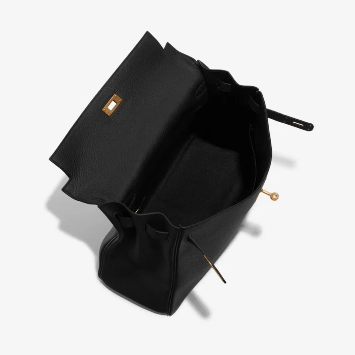 High-End Hermès Inspired Kelly 35 Togo Black GHW - Direct Luxury Fashion - Image 5