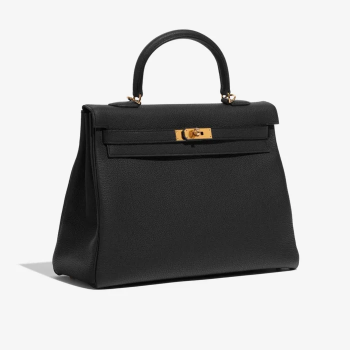 High-End Hermès Inspired Kelly 35 Togo Black GHW - Direct Luxury Fashion - Image 4