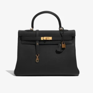 High-End Hermès Inspired Kelly 35 Togo Black GHW | Direct Luxury