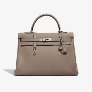 High-End Hermès Inspired Kelly 35 Togo Gris Tourterelle PHW