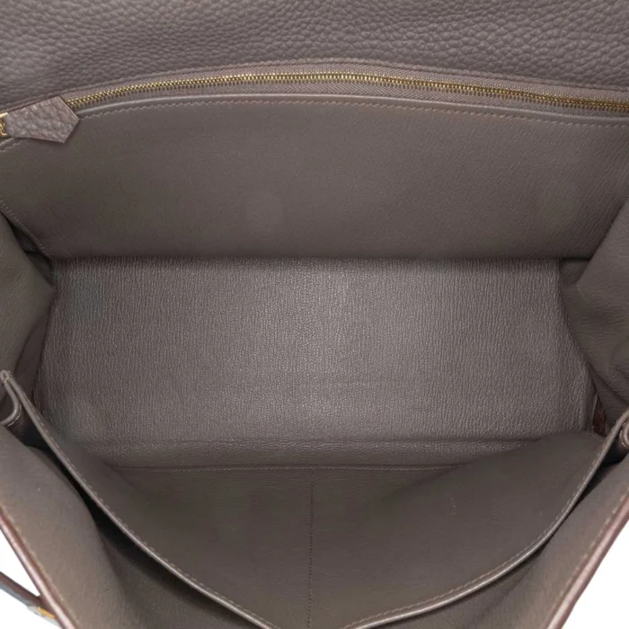 High-End Hermès Inspired Kelly 35 Togo etain GHW - Direct Luxury Fashion - Image 4
