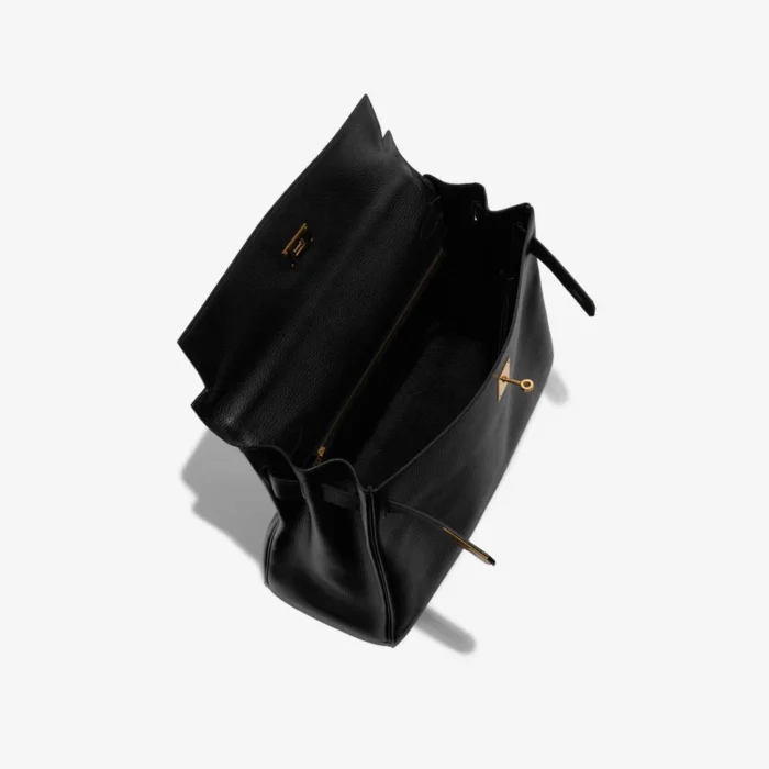 High-End Hermès Inspired Kelly 40 Ardennes Black GHW - Direct Luxury Fashion - Image 5