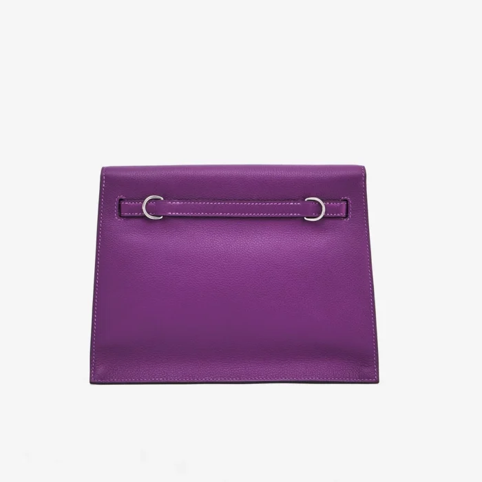 High-End Hermès Inspired Kelly Danse Evercolor Anemone PHW - Direct Luxury Fashion - Image 2