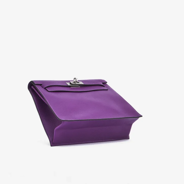 High-End Hermès Inspired Kelly Danse Evercolor Anemone PHW - Direct Luxury Fashion - Image 3