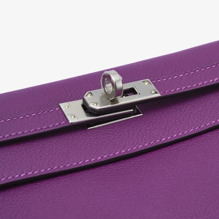 High-End Hermès Inspired Kelly Danse Evercolor Anemone PHW - Direct Luxury Fashion - Image 6