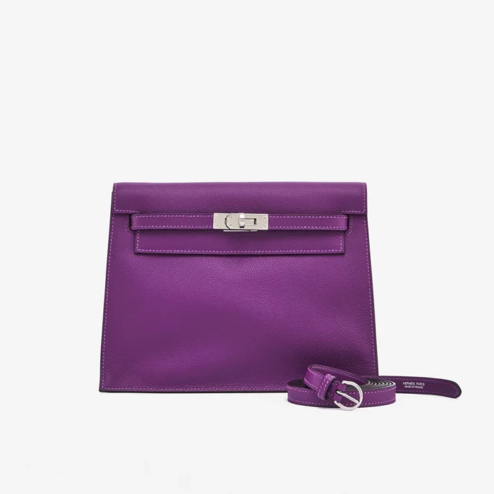 Hermès Inspired Kelly Danse Evercolor Anemone PHW | Direct Luxury